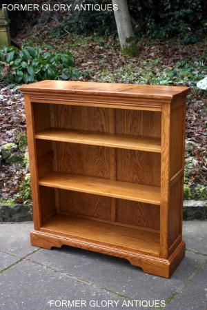 Image 50 of AN OLD CHARM VINTAGE OAK OPEN BOOKCASE CD DVD CABINET STAND