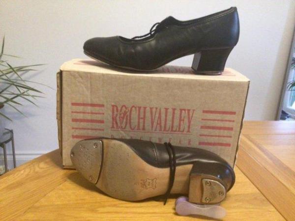 Image 2 of Roche Valley Black leather tap shoes