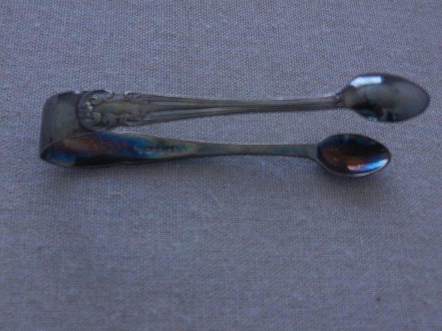 Preview of the first image of Vintage Silver Plate Sugar Tongs EPNS.