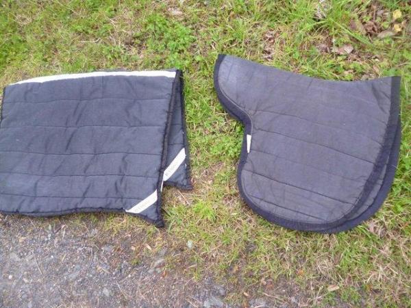 Image 1 of 2 Black Full size saddle pads RAMBO AND POLYPADS