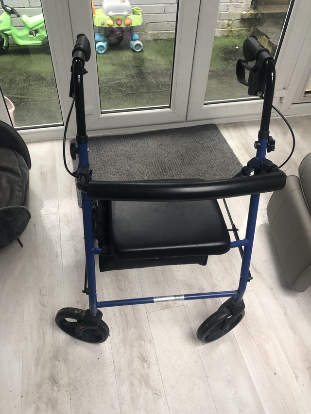 Preview of the first image of Folding seat and storage walker.
