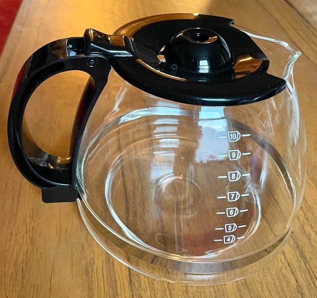 Preview of the first image of NEW HEATPROOF GLASS COFFEE JUG, 10 CUP CAPACITY.