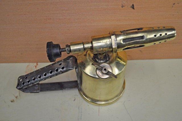 Image 4 of Vintage brass blow lamp Benzoline & Petrol