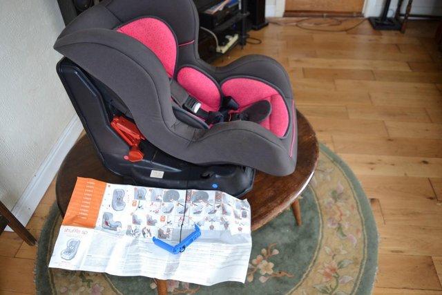 Preview of the first image of Kiddicare Shufle baby car seat Honeyblossom pink up to 4.
