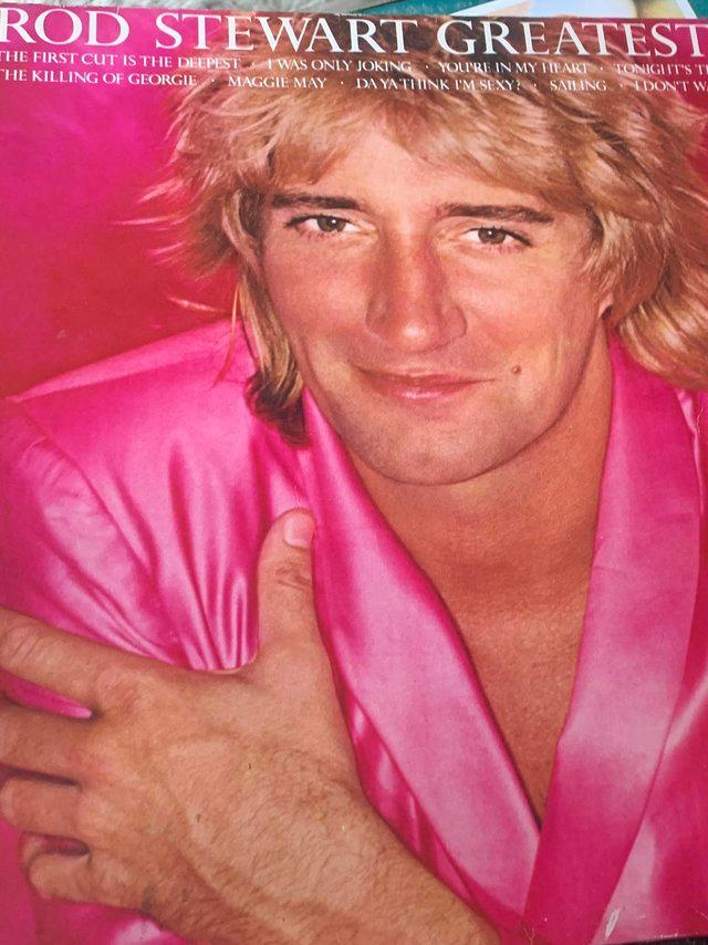 Preview of the first image of Three Vintage Rod Stewart LPs.