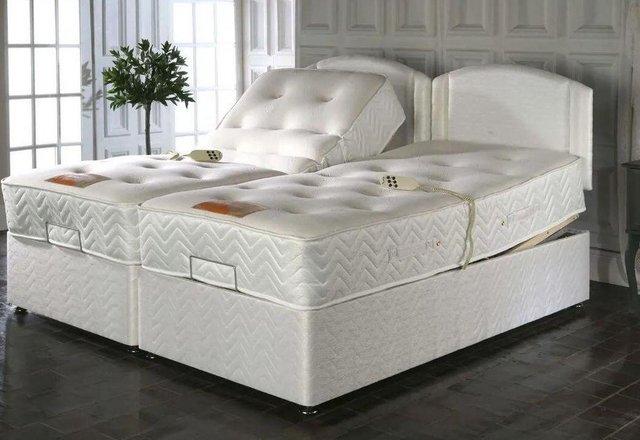 Image 1 of TENDER SLEEP 4 FOOT  ELECTRIC BED WITH MATTRESS AND HEADBOAR
