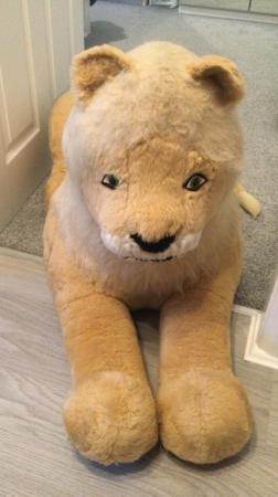Image 2 of An Antique Large Stuffed Lion