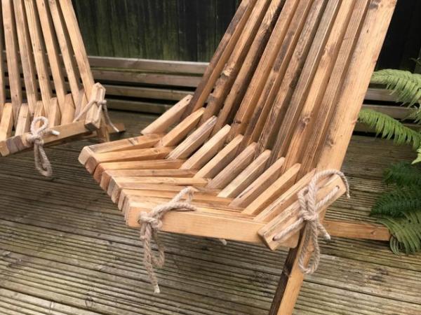 Image 3 of Wooden Garden chairs, Upcycled