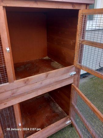 Image 6 of double 4ft rabbit/small animal hutch