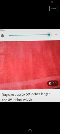 Image 1 of Red rug very good condition. -