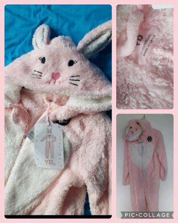Image 3 of New with tags Bunny rabbit fleece onesie age 11-12 years