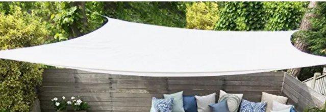 Image 2 of Off white garden shade sail 3.6m x 3.6m