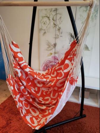 Image 1 of Seated Hanging Hammock Stand + 2 hanging chairs