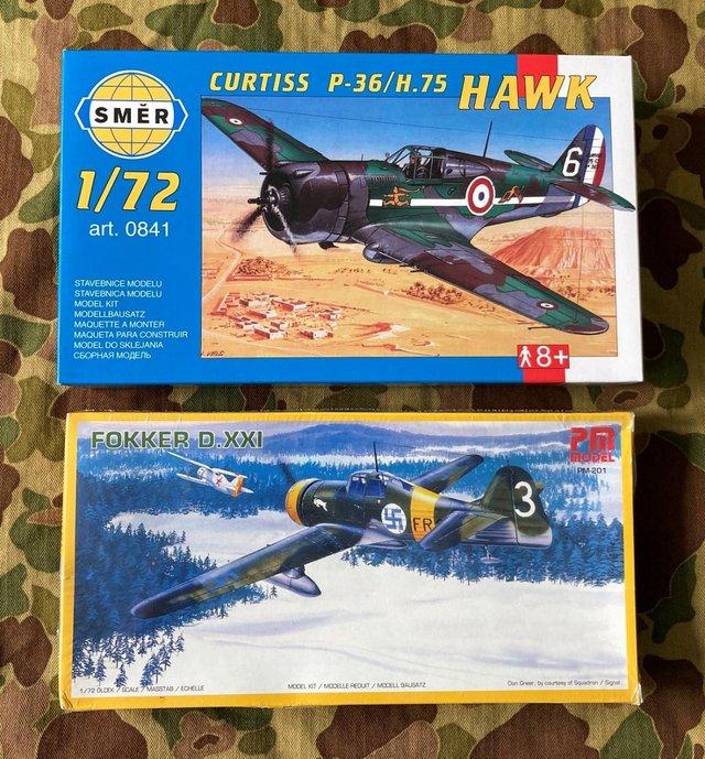 Preview of the first image of BNIB 1/72 RARE KITS BUNDLE SMER CURTISS HAWK & PM FOKKER D21.