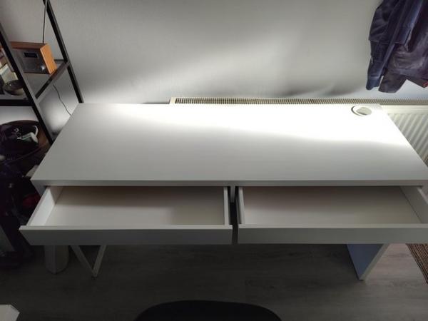 Image 2 of IKEA office desk with drawers.