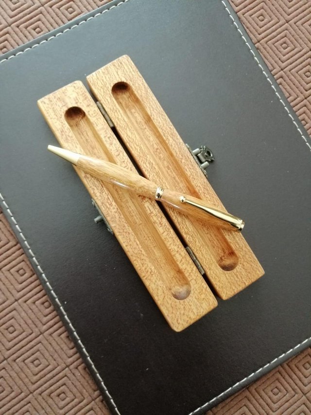Preview of the first image of Handcrafted Unique Wooden Pen and Presentation Box.