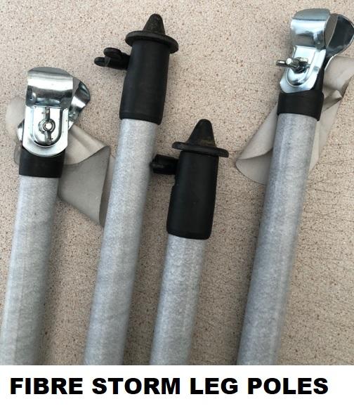 Preview of the first image of Caravan Awning Fibre Storm Leg Poles x 4 LIKE NEW.
