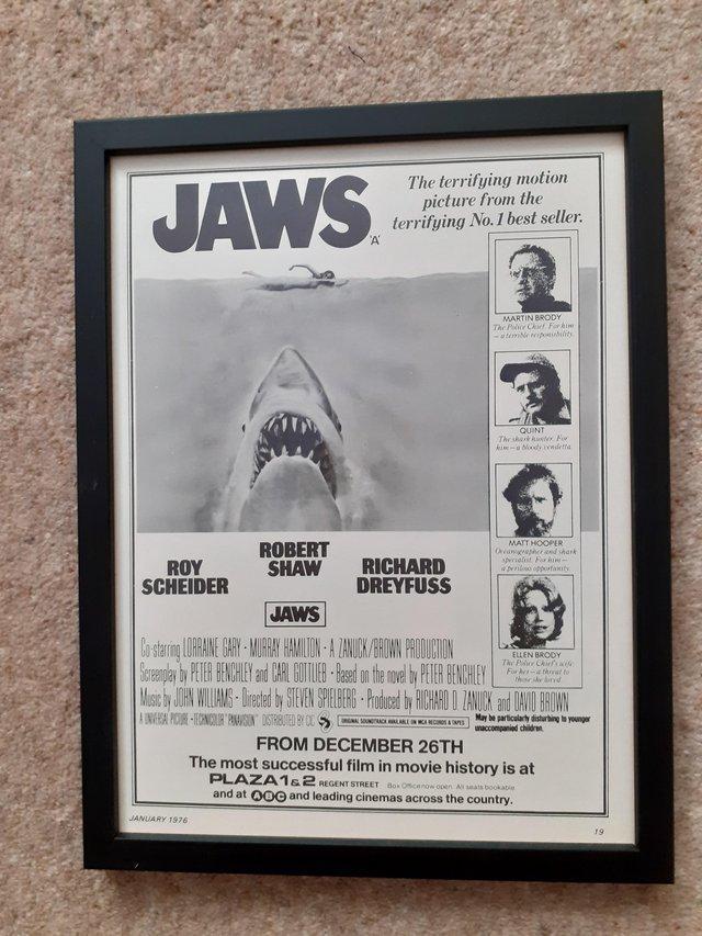 Preview of the first image of JAWS 1975 Original Trade Magazine Advertisement..