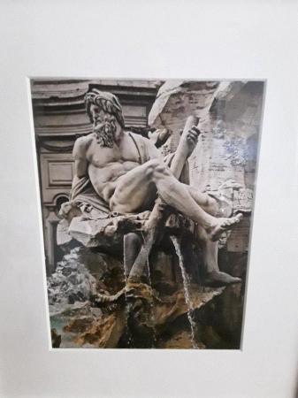 Image 1 of White framed Statue Picture good condition
