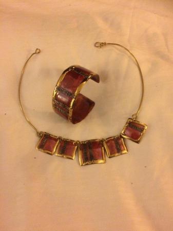 Image 3 of Eye-catching Rustic Charm Copper & Bronze Necklace & Cuff