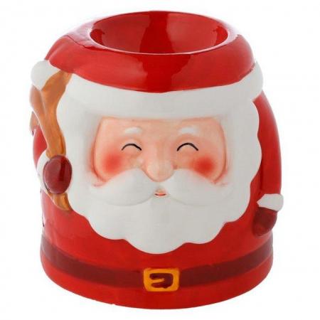 Image 1 of Ceramic Santa Shaped Christmas Oil Burner.  Free uk Postage