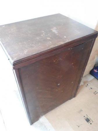 Image 2 of Fold-out Sewing Cupboard/table in solid wood