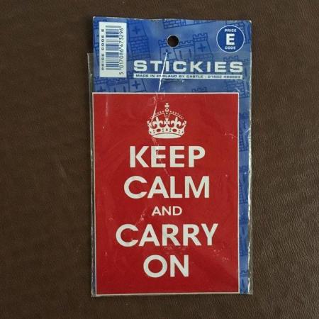 Image 1 of Unused in original pack 'Keep Calm and Carry On' sticker
