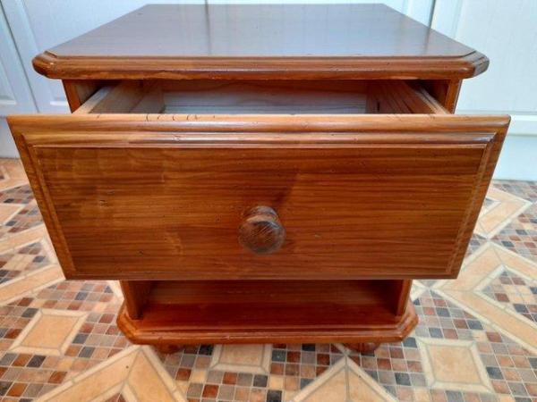 Image 3 of Bedside Cabinet in Pine Wood. Good Condition