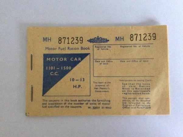 Image 1 of Motor Fuel 1970’s Ration Book Issued During Oil Crisis