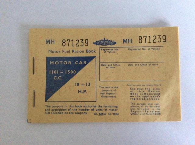 Preview of the first image of Motor Fuel 1970’s Ration Book Issued During Oil Crisis.
