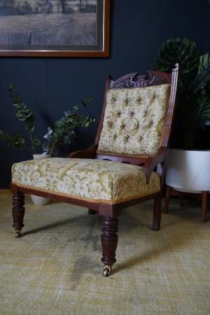Image 1 of Late Victorian Edwardian Arts & Crafts Parlour Chair