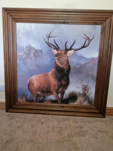 Preview of the first image of "Monarch Of The Glen" framed painting..