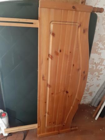 Image 1 of NEW ANTIQUE PINE DOUBLE HEADBOARD NEVER USED