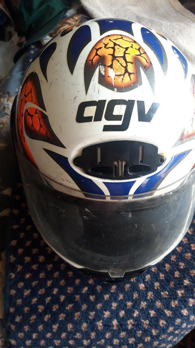Preview of the first image of AGV SIZE 60 USED CRASH HELMET,.