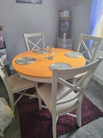 Image 2 of Extending table + 4chairs excellent condition
