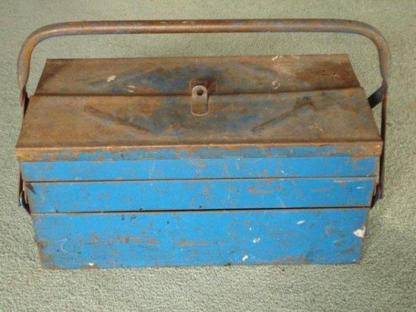 Image 2 of Vintage Bluemetal Tool box with