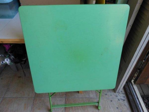 Image 3 of Green Strong Metal Folding Table