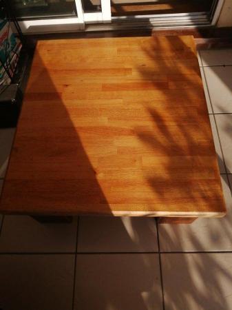 Image 2 of Solid Oak and Rubber Wood Coffee Table