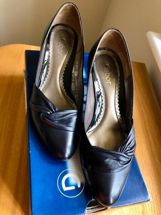 Preview of the first image of GABOR Rapier Black Women's Shoes, Size UK 4½.