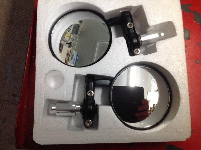 Preview of the first image of Motorbike handlebar en mirrors pair of.