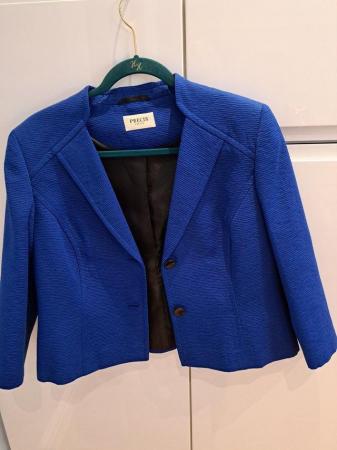 Image 1 of Ladies Royal blue jacket with three quarter length sleeves
