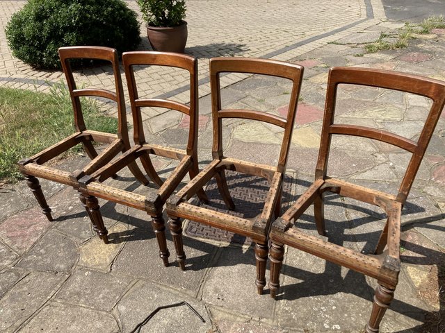 Preview of the first image of 4 Dining chairs for restoration.