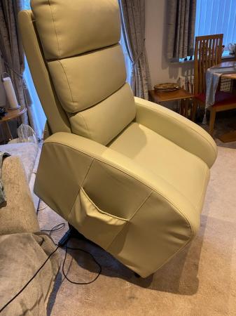Image 2 of Rise and recline leather power chair