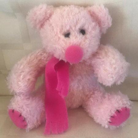 Image 1 of Vintage small pink teddy bear. Can post.