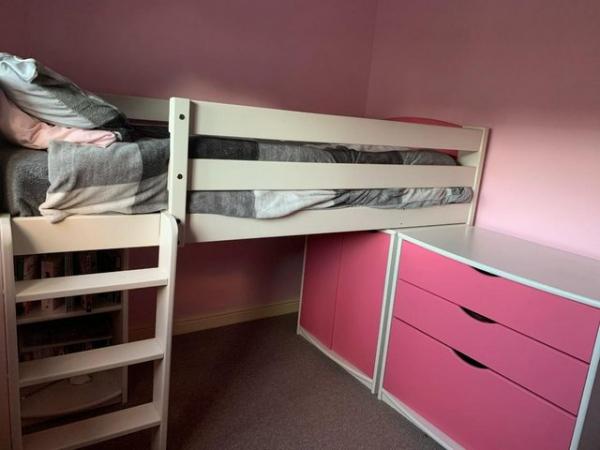 Image 1 of Scallywag Kids Cabin Bed with Drawers/Cupboard & Shelves