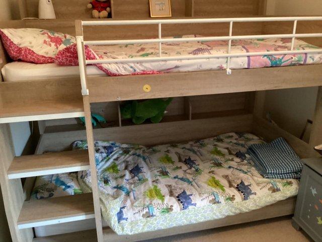 Preview of the first image of Domino Bunk Beds with Mattresses For Sale.