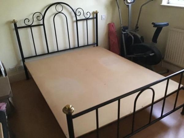 Image 1 of Used double bed frame made of steel