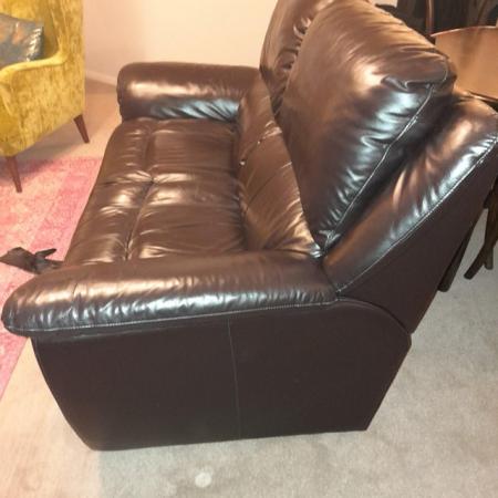 Image 1 of Lazyboy choclate brown 2seater sofa
