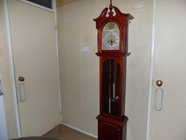 Image 3 of Grandfather Clock in Mahogany Clean Condition