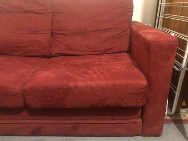 Image 2 of MAKE ME AN OFFER. Two-Seater Red Sofa.